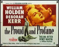 6t456 PROUD & PROFANE 1/2sh '56 romantic close up of William Holden & Deborah Kerr!