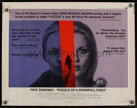6t461 PUZZLE OF A DOWNFALL CHILD reviews 1/2sh '71 Faye Dunaway, Viveca Lindfors, Roy Scheider