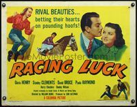 6t465 RACING LUCK style A 1/2sh '48 Gloria Henry, David Bruce, Stanley Clements, horse racing!