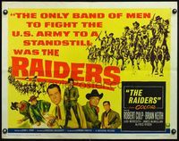 6t468 RAIDERS 1/2sh '64 Robert Culp, Brian Keith, Judi Meredith, western artwork!