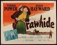 6t472 RAWHIDE 1/2sh '51 Tyrone Power & pretty Susan Hayward in western action!