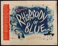 6t479 RHAPSODY IN BLUE 1/2sh '45 Robert Alda as George Gershwin, Al Jolson pictured!
