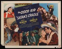 6t495 SATAN'S CRADLE style B 1/2sh '49 Duncan Renaldo as the Cisco Kid & sexy Ann Savage!