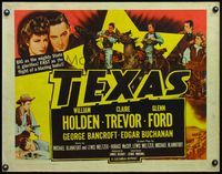 6t580 TEXAS 1/2sh R57 William Holden, Claire Trevor, Glenn Ford, cool image!