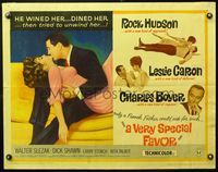6t630 VERY SPECIAL FAVOR 1/2sh '65 Charles Boyer, Rock Hudson tries to unwind sexy Leslie Caron!
