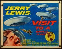 6t632 VISIT TO A SMALL PLANET style B 1/2sh '60 alien Jerry Lewis saucers down to Earth from space!