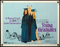 6t665 YOUNG GRADUATES 1/2sh '71 Patricia Wymer, teen rebels proudly displaying diplomas!