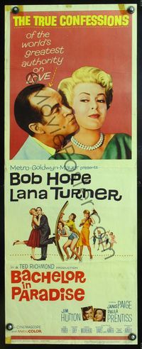 6v344 BACHELOR IN PARADISE insert '61 world's greatest lover Bob Hope romances sexy Lana Turner!