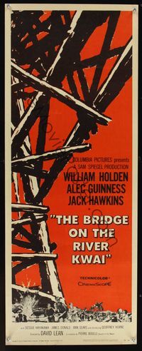 6v367 BRIDGE ON THE RIVER KWAI pre-Awards insert '58 William Holden, Alec Guinness, David Lean