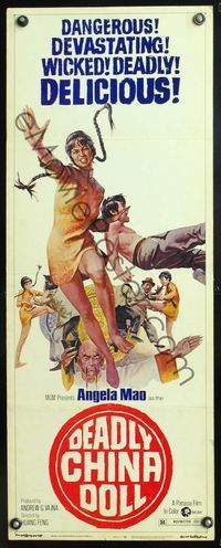 6v402 DEADLY CHINA DOLL insert '73 The Opium Trail, sexy Angela Mao, violent & delicious!