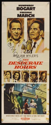 6v408 DESPERATE HOURS insert '55 Humphrey Bogart, Fredric March, William Wyler directed!