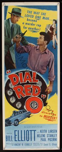 6v410 DIAL RED O insert '55 a man escapes, a woman screams, a direct line to MURDER!