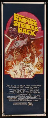 6v422 EMPIRE STRIKES BACK insert R82 George Lucas sci-fi classic, cool artwork by Tom Jung!