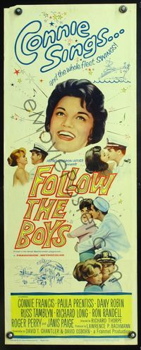 6v437 FOLLOW THE BOYS insert '63 Connie Francis sings and the whole Navy fleet swings!
