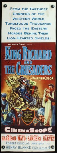6v490 KING RICHARD & THE CRUSADERS insert '54 Rex Harrison, Virginia Mayo, George Sanders