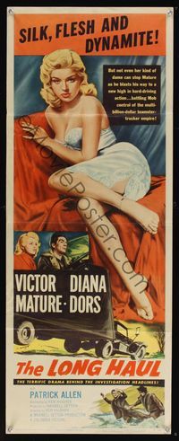 6v508 LONG HAUL insert '57 Victor Mature, super sexy full-length Diana Dors, truck drivers!