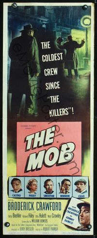 6v525 MOB insert '51 Broderick Crawford, Betty Buehler & Richard Kiley, art of gangsters!