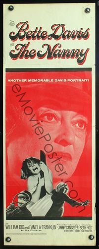 6v533 NANNY insert '65 creepy close up portrait of Bette Davis, Hammer horror!