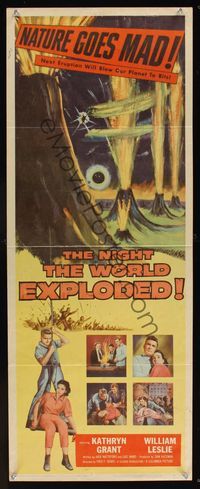 6v535 NIGHT THE WORLD EXPLODED insert '57 a super-quake tilts the Earth, nature goes mad!