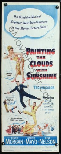 6v550 PAINTING THE CLOUDS WITH SUNSHINE insert '51 Dennis Morgan, sexy Virginia Mayo, Gene Nelson