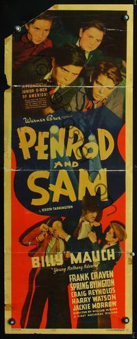 6v557 PENROD & SAM insert '37 Billy Mauch, adapted from Booth Tarkington's children's classic!