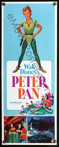 6v558 PETER PAN insert R69 Walt Disney animated cartoon fantasy classic, great full-length art!