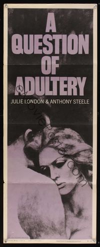 6v571 QUESTION OF ADULTERY insert '59 Don Chaffey directed, pretty Julie London & Anthony Steele!