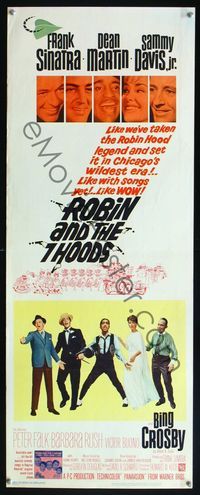 6v581 ROBIN & THE 7 HOODS insert '64 Sinatra, Dean Martin, Sammy Davis Jr, Bing Crosby, different!