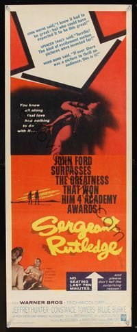 6v592 SERGEANT RUTLEDGE insert '60 John Ford surpasses the greatness than won him 4 Academy Awards!
