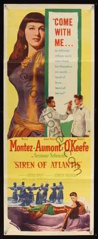 6v602 SIREN OF ATLANTIS insert '47 Atlantis the Lost Continent, c/u of sexiest Maria Montez!