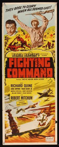 6v637 TEXAS TO TOKYO insert R50 Richard Gwynne, Robert Mitchum shown, WWII, Fighting Command!