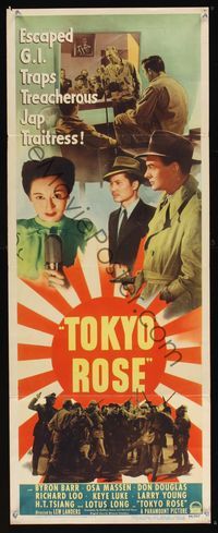 6v647 TOKYO ROSE insert '46 escaped G.I. traps treacherous Japanese traitress in World War II!