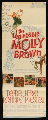 6v656 UNSINKABLE MOLLY BROWN insert '64 Debbie Reynolds, get out of the way or hit in the heart!