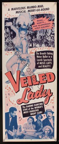 6v658 VEILED LADY insert '51 German mambo-mad musical with glamorous girls galore!