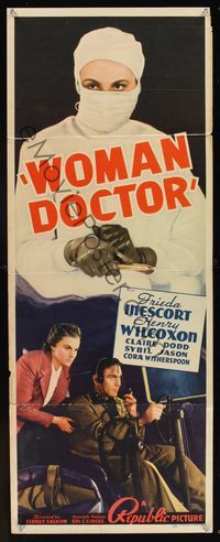 6v672 WOMAN DOCTOR insert '39 Frieda Inescort, racing with death at 10,000 feet!