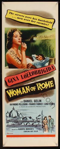 6v673 WOMAN OF ROME insert '56 love was sexy Gina Lollobrigida's profession but men were her career