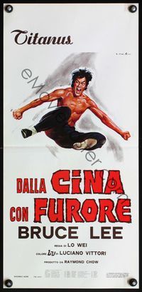 6v697 CHINESE CONNECTION Italian locandina R70s Jing Wu Men, kung fu master Bruce Lee!