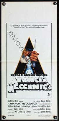 6v700 CLOCKWORK ORANGE Italian locandina R70s Kubrick classic, Castle art of Malcolm McDowell!