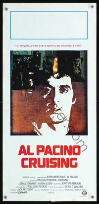6v705 CRUISING Italian locandina '80 William Friedkin, undercover cop Al Pacino pretends to be gay!