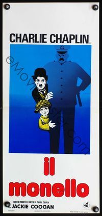 6v741 KID Italian locandina R60s Charlie Chaplin, Jackie Coogan, different Leo Kouper art!