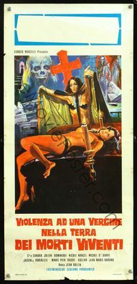 6v781 STRANGE THINGS HAPPEN AT NIGHT Italian locandina '70 fantastic horror art of sexy vampires!