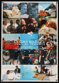 6v010 BIG BLUE Japanese 29x41 '88 Luc Besson's Le Grand Bleu, completely different photo montage!
