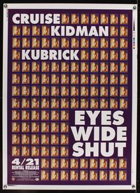 6v022 EYES WIDE SHUT video printer's test Japanese 29x41 '99 Stanley Kubrick, Tom Cruise & Kidman