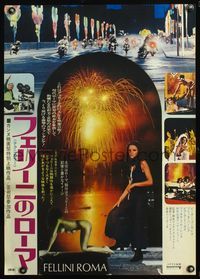 6v151 FELLINI'S ROMA Japanese '72 Federico classic, different image with fireworks & motorcycles!