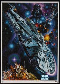 6v284 STAR WARS dubbed Japanese R82 George Lucas classic, different art by Noriyoshi Ohrai!