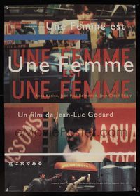 6v312 WOMAN IS A WOMAN Japanese R90s Jean-Luc Godard's Une femme est une femme, Belmondo, Karina