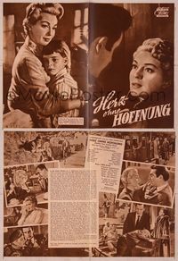 6w166 ANOTHER TIME ANOTHER PLACE German program '58 Lana Turner has an affair w/young Sean Connery!