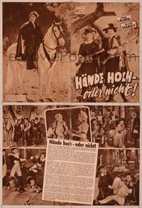 6w176 DEVIL'S BROTHER German program '52 Hal Roach, different images of Stan Laurel & Oliver Hardy!