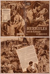 6w186 HERCULES UNCHAINED German program '60 Ercole e la regina di Lidia, mightiest man Steve Reeves
