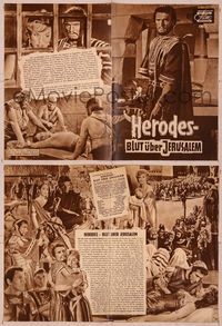 6w187 HEROD THE GREAT German program '60 Edmund Purdom, Sylvia Lopez, French/Italian epic!
